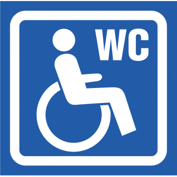 Znak  "Oznaczenie WC dla niepełnosprawnych"