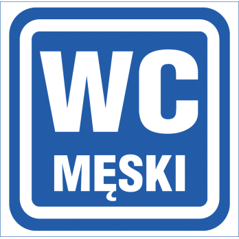Znak "WC męski"