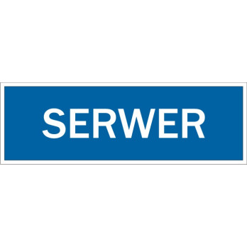 Tabliczka PCV - 100x300 mm "Serwer"